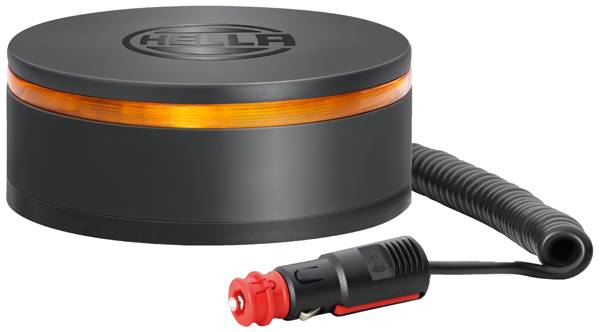 HELLA 2XD 455 255-021 Blitz-Kennleuchte - K-LED Rebelution - 12/24V - Magnetbefestigung - amber - Ka