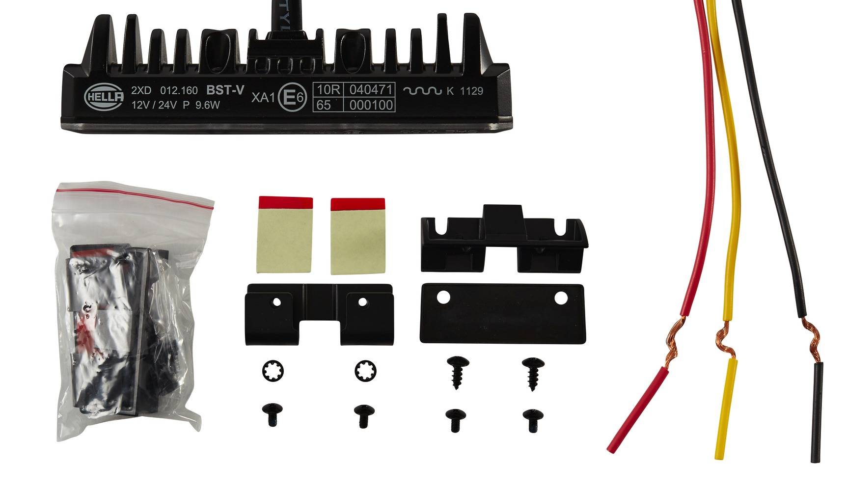 HELLA 2XD 012 160-961 LED-Blitz-Kennleuchte - BST - 12/24V - gelb - Einbau/geschraubt - glasklar - g
