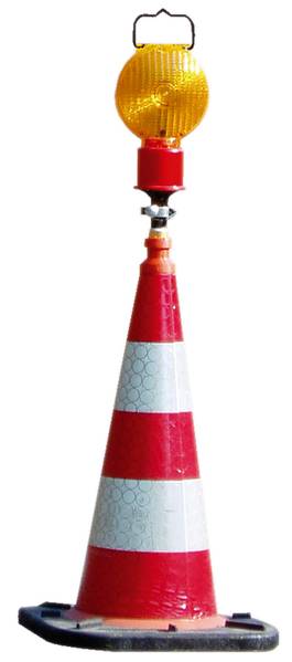 Leitkegel-Blitz-Richtstrahler, Batteriebetrieb, ein-/zweiseitige Ausführung