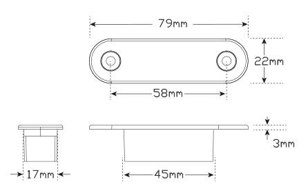 LED Positionsleuchte, Frontleuchte, Weiß, 12/24 Volt, ECE