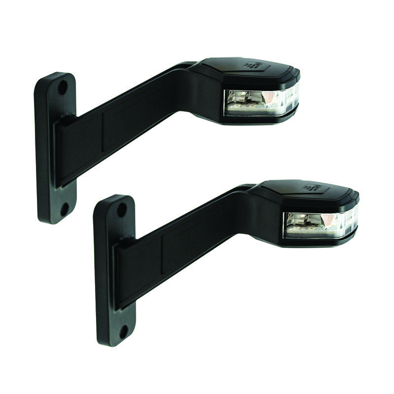 LED Flex-Umrissleuchte, Begrenzungsleuchte, Set, rot/weiß, links/rechts, 12/24 Volt