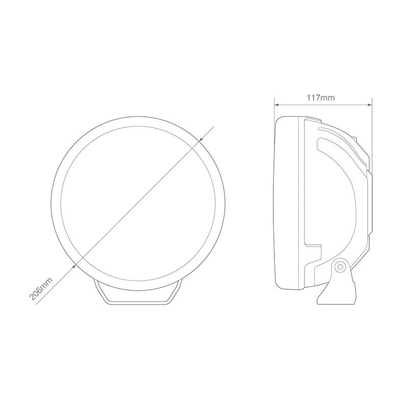 LED Fernscheinwerfer, DL207, ECE R10, ECE R112