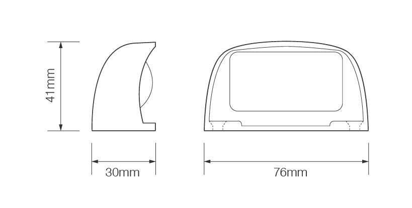 Licence Plate Lamp with 2 Pin Plugs