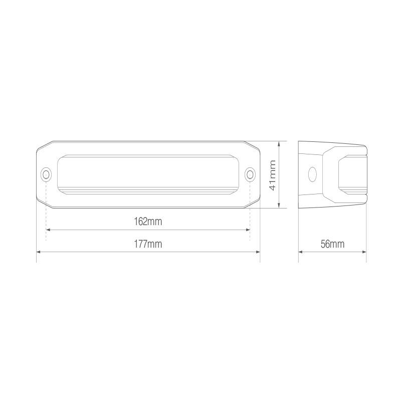 LED Blitzmodul, "Wide Angel", 120 Grad Eckblitzmodul, Gelb, ECE R65, ECE R10
