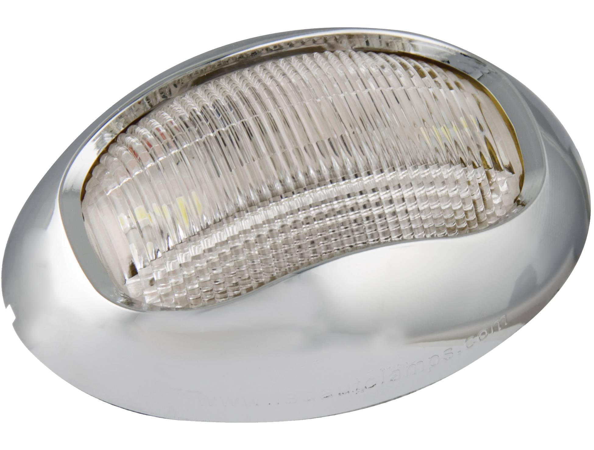 Schiffsnavigationsleuchte, Heckleuchte, LED Weiß, Aufbaurahmen verchromt