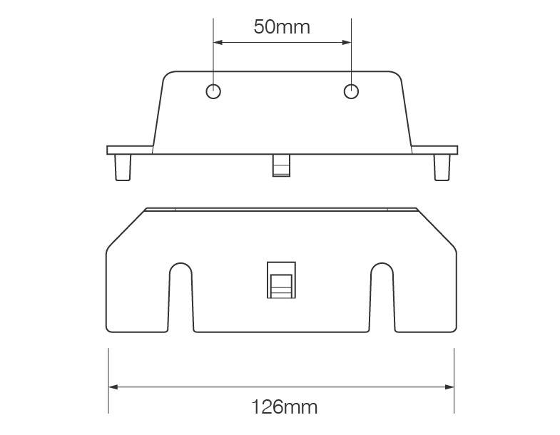 LED Seitenmarkierungsleuchte mit Reflektor, Gelb, Serie 129