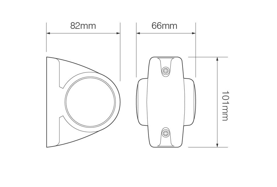 LED Umrissleuchte, Begrenzungsleuchte, rot/weiß, 12/24 Volt