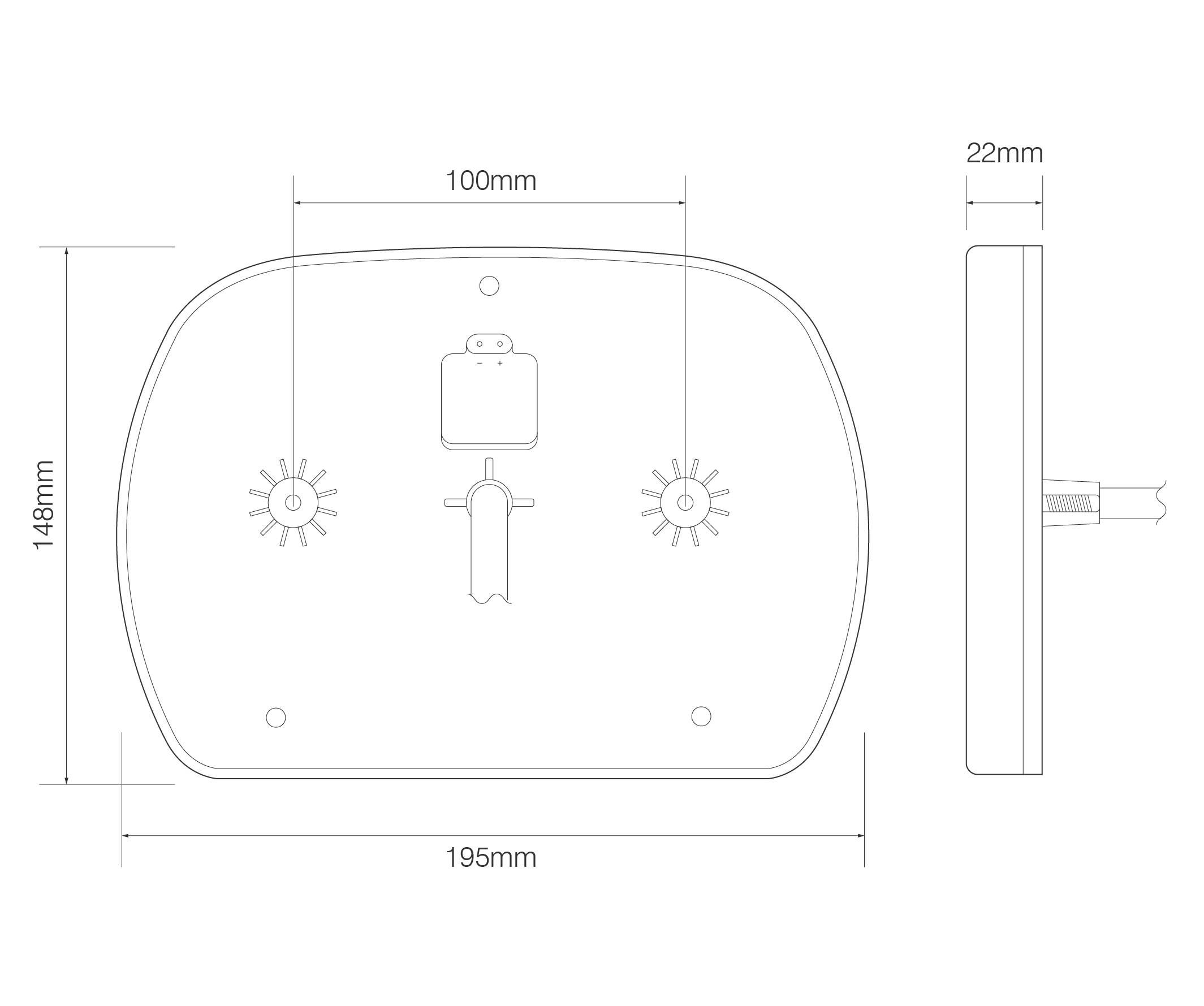 LED Rückleuchte rechts, LKW/Trailer, 1,2 m Anschlusskabel
