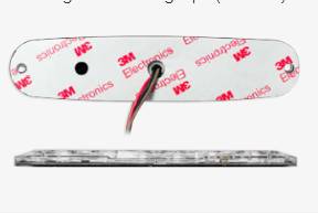 LED Blitzmodul, 6 LED Module, LED-Farbe Blau, 7 mm Aufbauhöhe