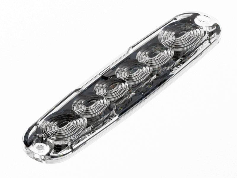 LED Blitzmodul, 6 LED Module, LED-Farbe Blau, 7 mm Aufbauhöhe