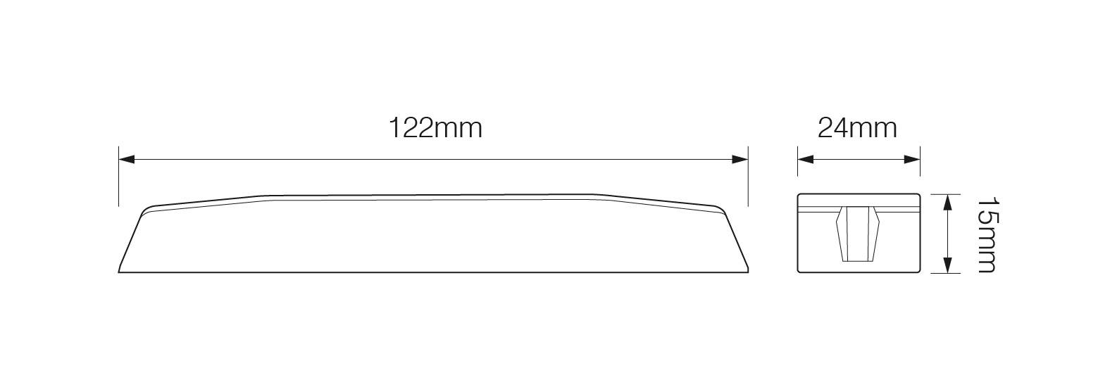 LED Blitzmodul, LED-Farbe Gelb, 6 x 3 Watt LEDs, ECE R65