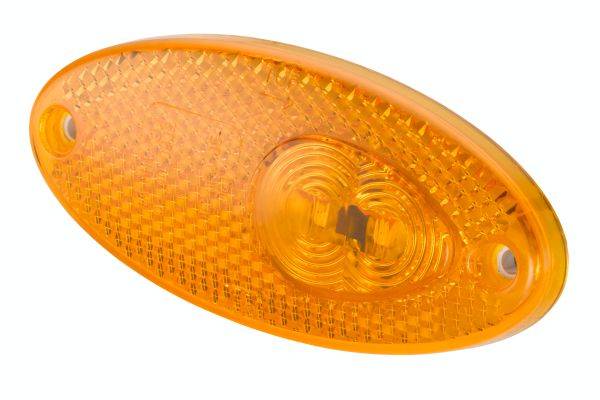 HELLA 2PS 964 295-387 Seitenmarkierungsleuchte - LED - 12V - Anbau - Lichtscheibenfarbe: gelb - Kabe