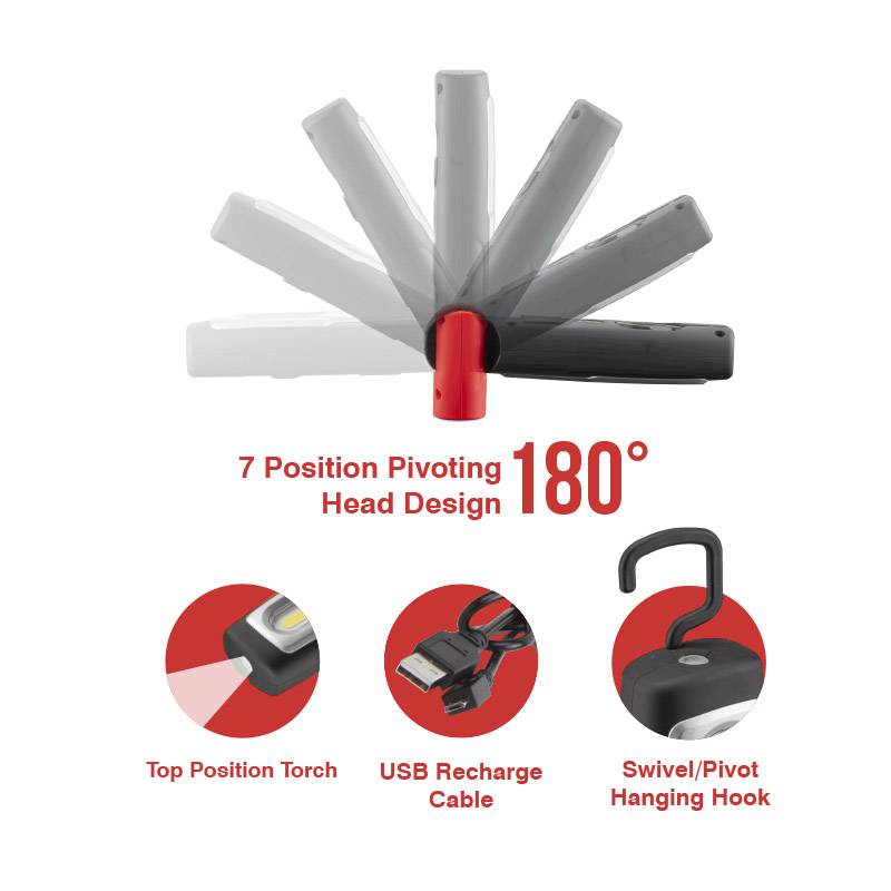 Hochwertige LED Handlampe mit Dockingstation, Inspektionslampe, Werkstattlampe