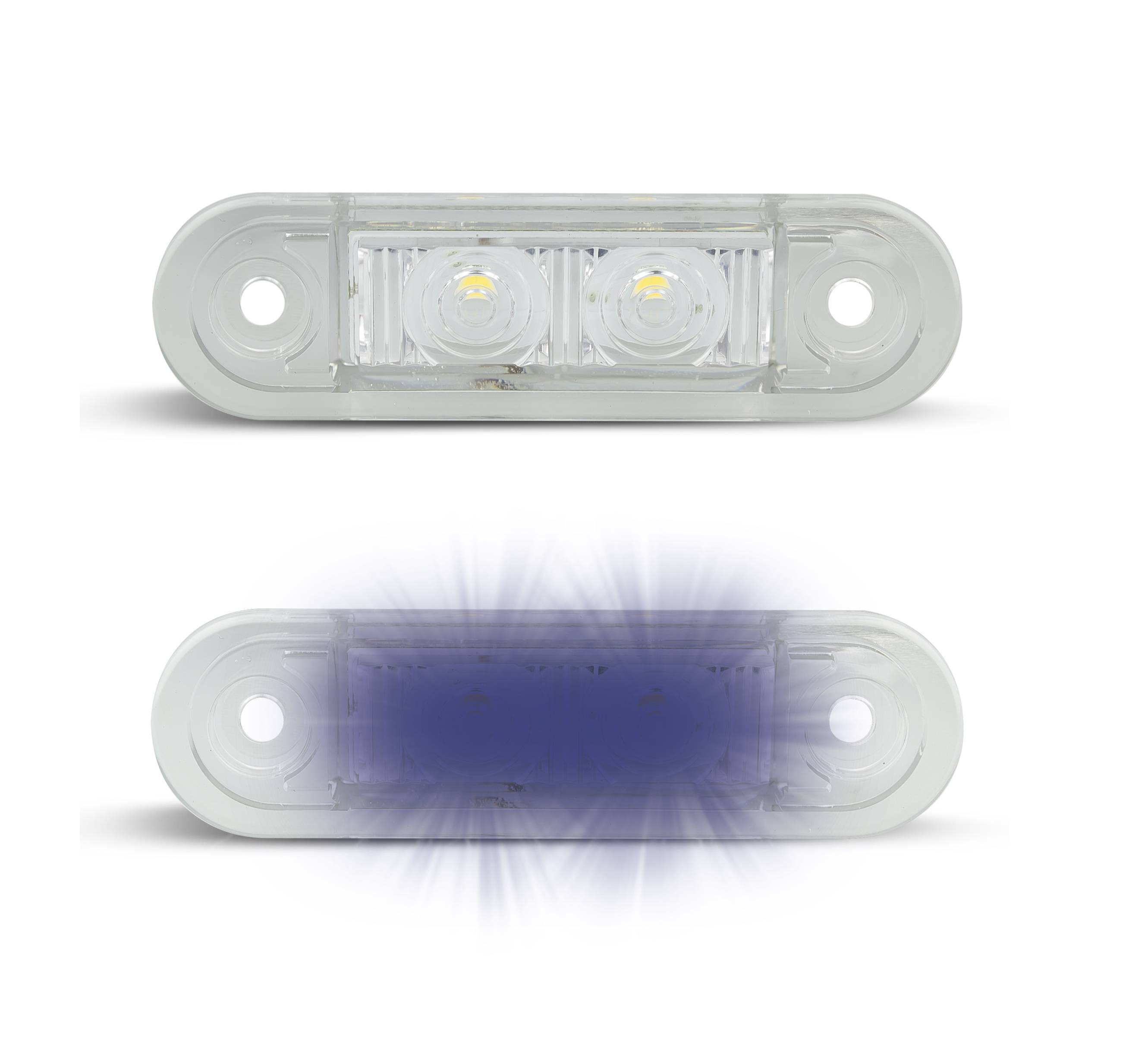 LED Markierungsleuchte, Blau, 2 Stück, Serie 7922, 12/24 Volt, ECE-R10