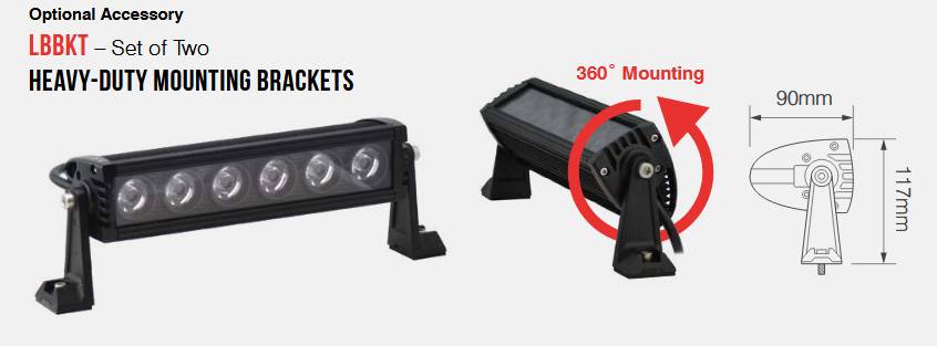 Befestigungsset für "Spot Lamp Light Bar", 360° Drehwinkel