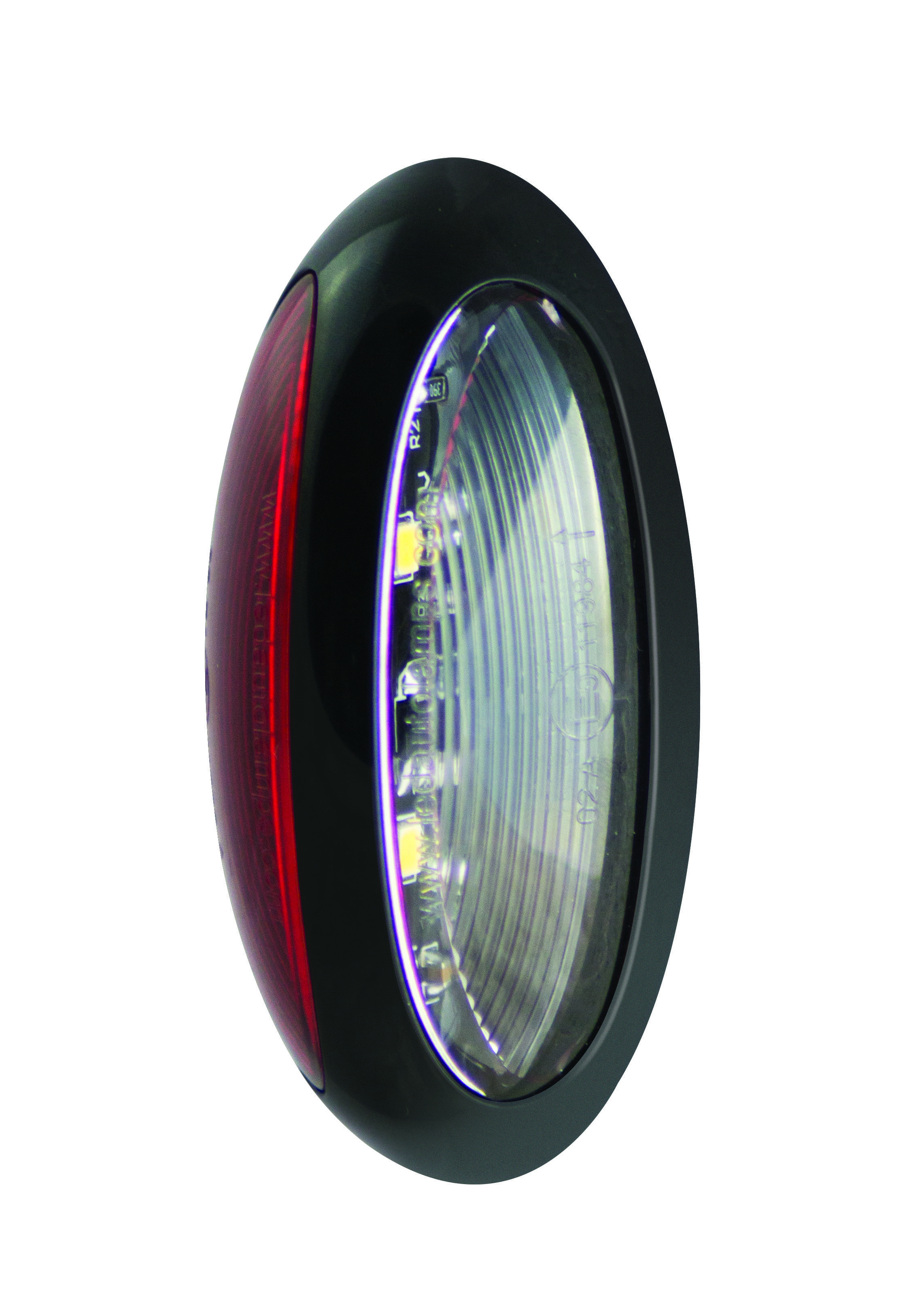 LED Umrissleuchte, Begrenzungsleuchte, Serie 37, rot/weiß, 12/24 Volt