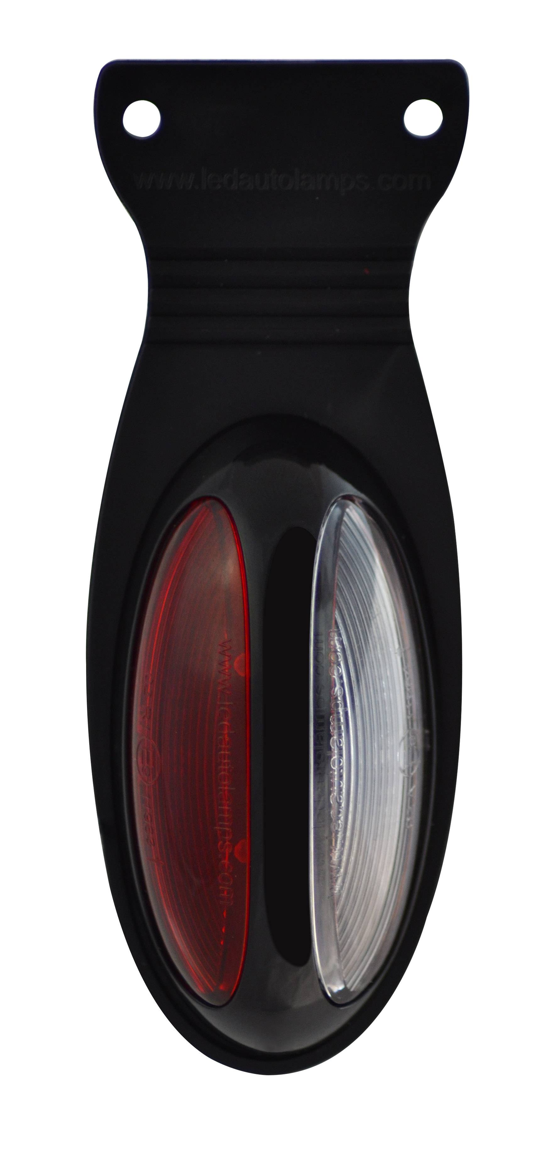 LED Umrissleuchte, Begrenzungsleuchte, Serie 37, rot/weiß, 12/24 Volt