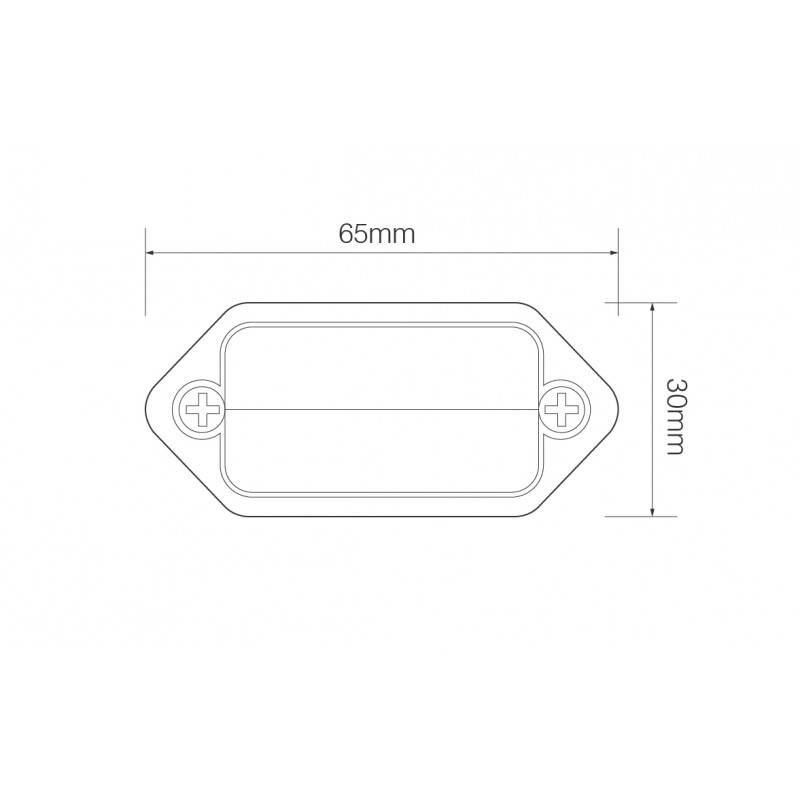 LED Innenraumleuchte, schwarzes Gehäuse, weißes LED-Licht, 12/24 Volt