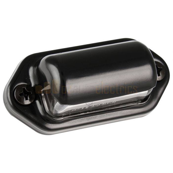 LED Innenraumleuchte, schwarzes Gehäuse, weißes LED-Licht, 12/24 Volt