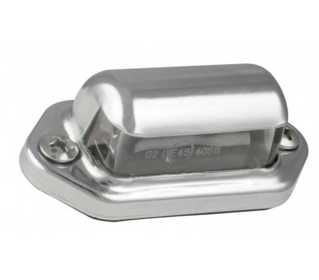 LED Innenraumleuchte, Chromgehäuse, weißes LED-Licht, 12/24 Volt