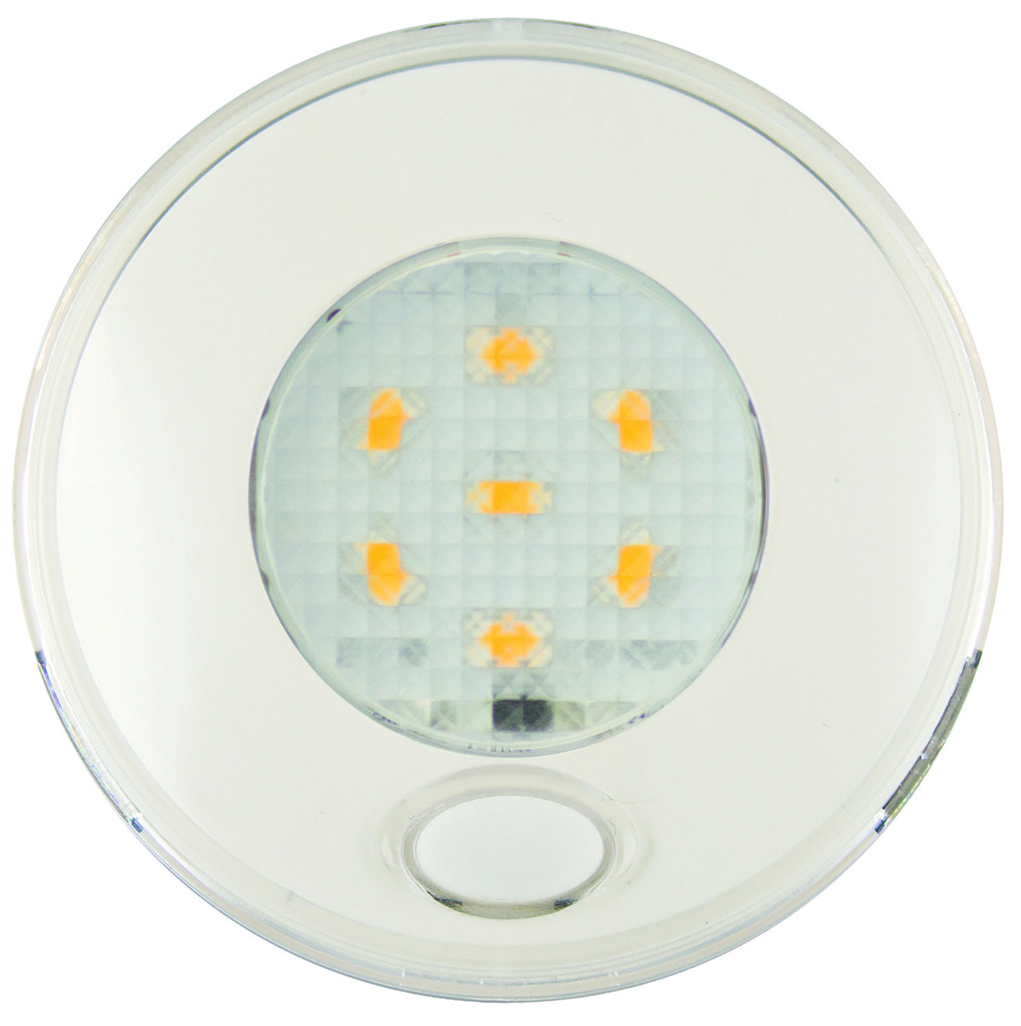 Runde weiße LED Innenraumleuchte, mit Schalter, rote Nachtlichtfunktion, 24 Volt