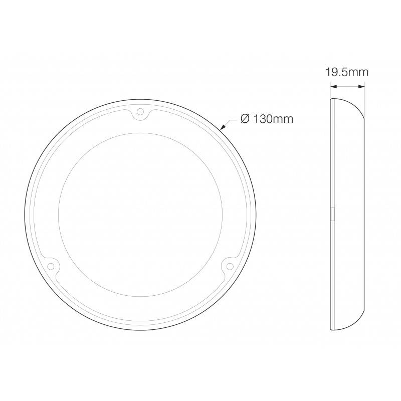 LED Innenraumleuchte, Serie 13026, 51 LED, Rahmen weiß, 12/24 Volt