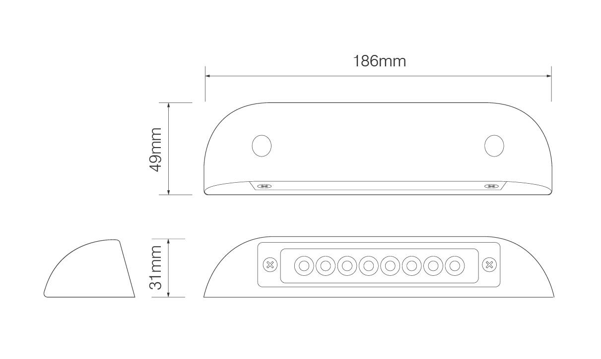 Umfeldleuchte, Türeinstiegsleuchte, 210 Lumen, für Innen und Außen