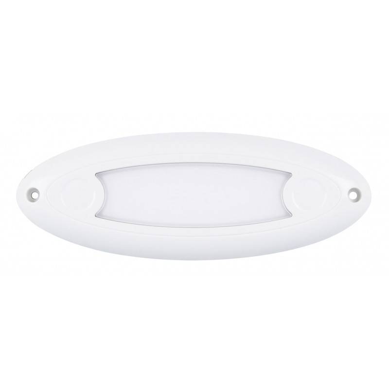 LED Innenraumleuchte, Small Oval, Serie 16606, 27 LED, Rahmen weiß, 12/24 Volt