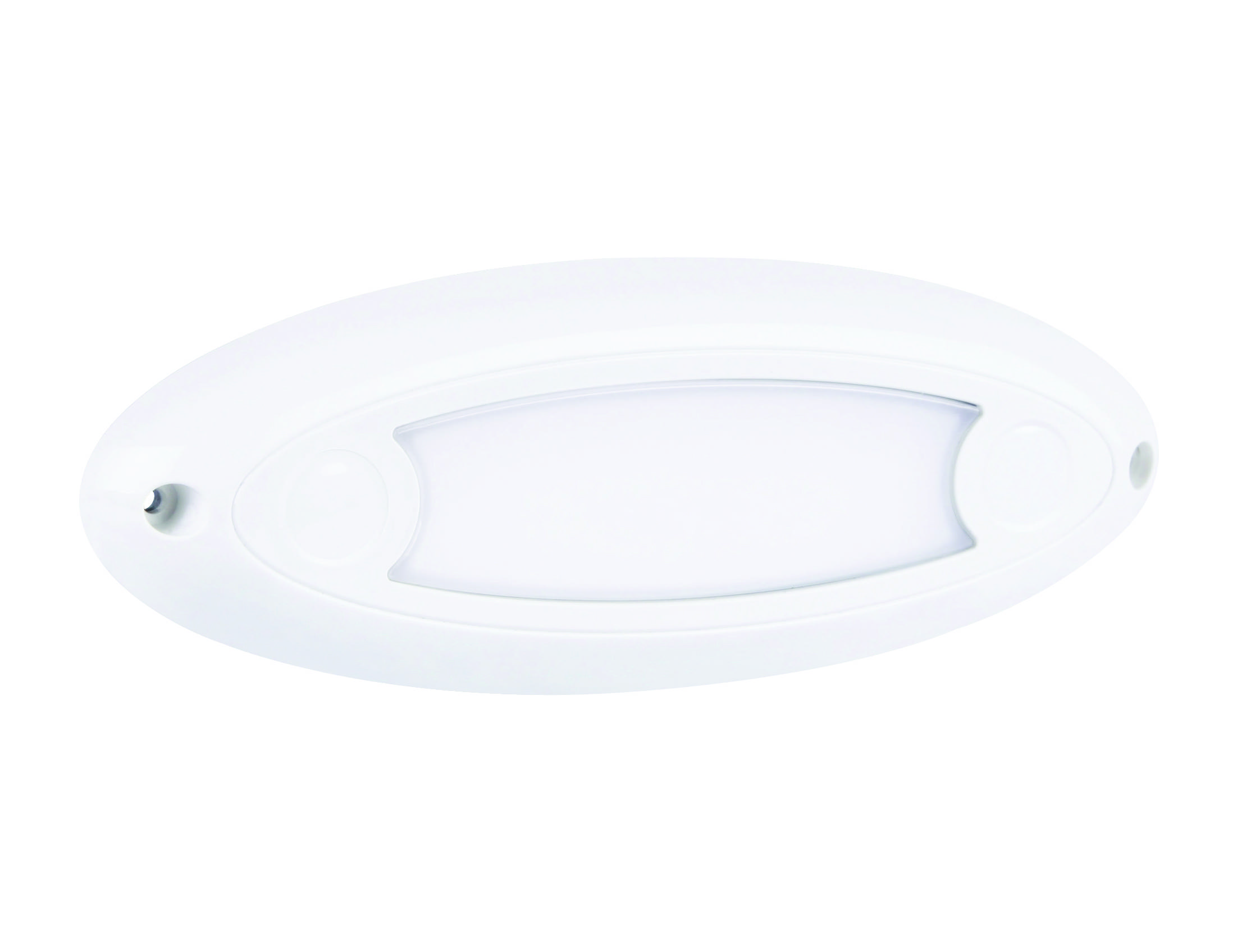 LED Innenraumleuchte, Small Oval, Serie 16606, 27 LED, Rahmen weiß, 12/24 Volt