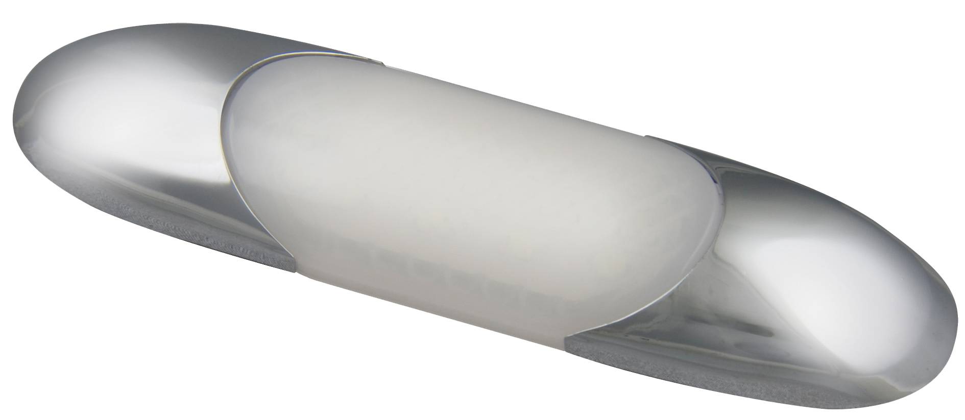 LED Innenraumleuchte, 100 mm lang, verchromte Blenden, warmweiß, 12 Volt