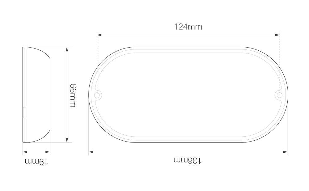 LED Innenraumleuchte, Serie 13614, 27 LED, Rahmen weiß, 12/24 Volt