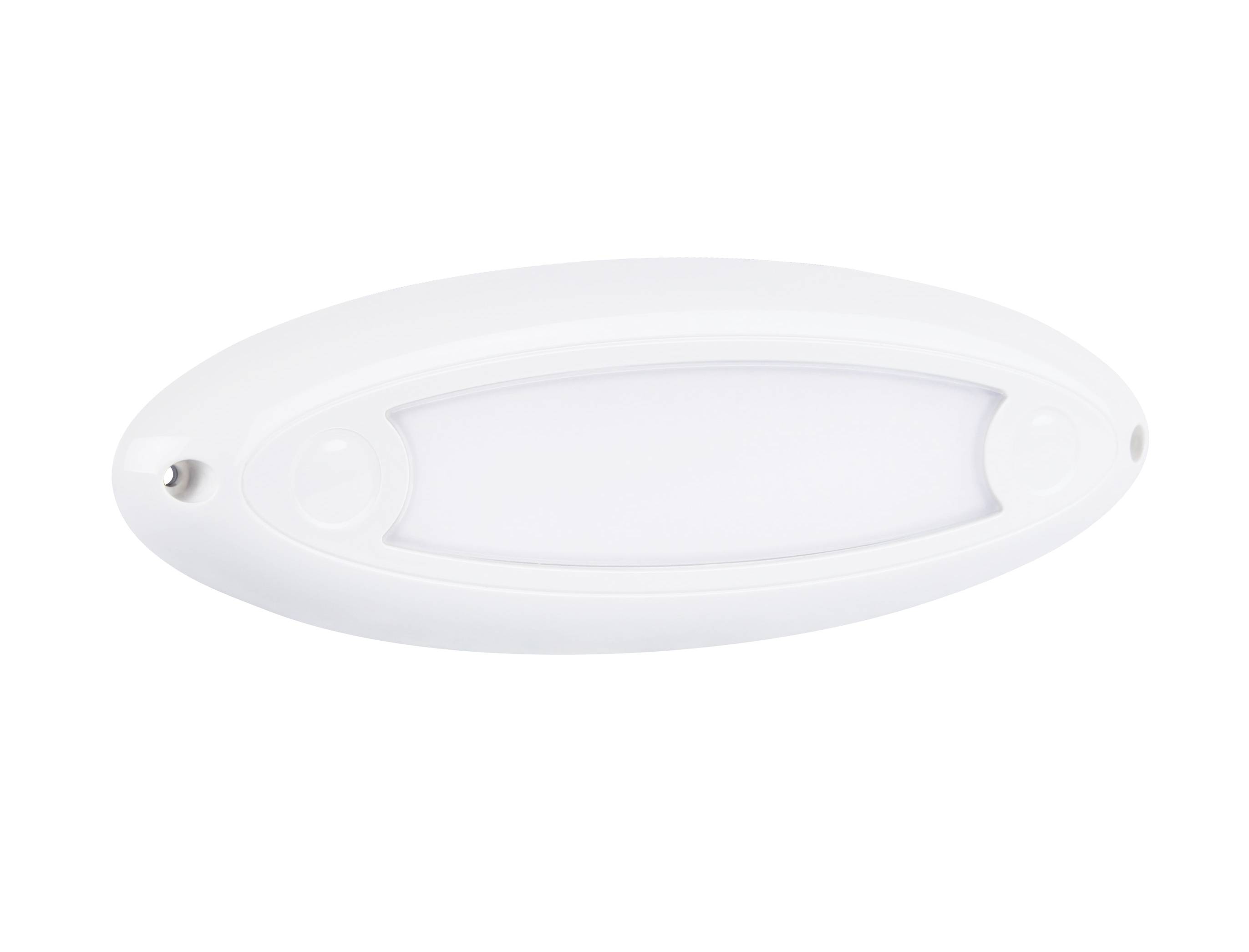 LED Innenraumleuchte, Oval, Serie 20109, 45 LED, Rahmen weiß, 12/24 Volt