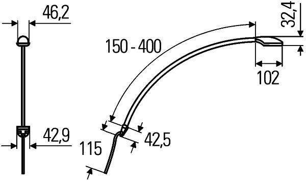 HELLA 2JA 346 720-191 Leseleuchte - LED - 12/24V - 3.0W - Anbau - LED-Lichtfarbe: weiß - innen