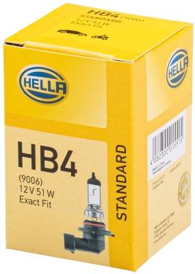 HELLA 8GH 005 636-121 Glühlampe - HB4 - Standard - 12V - 51W - Sockelausführung: P22d - Schachtel -
