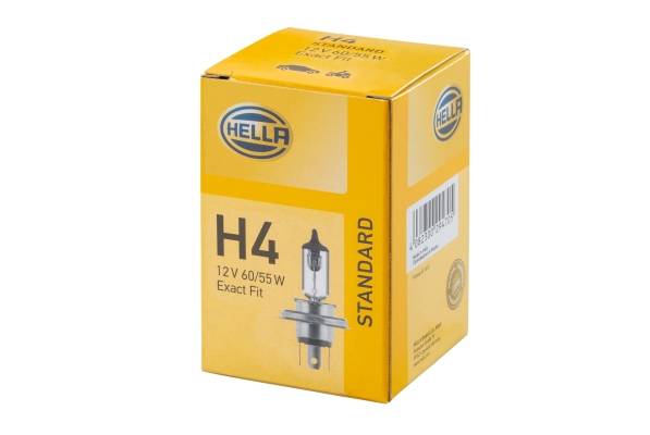 HELLA 8GJ 002 525-131 Glühlampe - H4 - Standard - 12V - 60/55W - Sockelausführung: P 43 t-38 - Schac