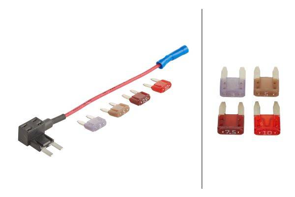HELLA 8JD 743 557-801 Sicherungshalter - Mini-Flachstecksicherung - Set