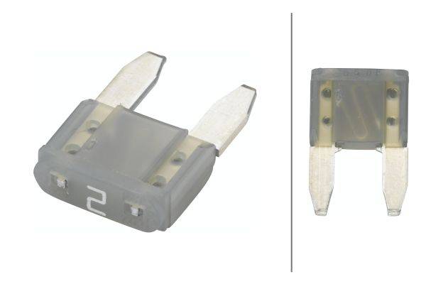 HELLA 8JS 728 596-861 Sicherung - Mini-Flachstecksicherung - 2A - grau - Menge: 5