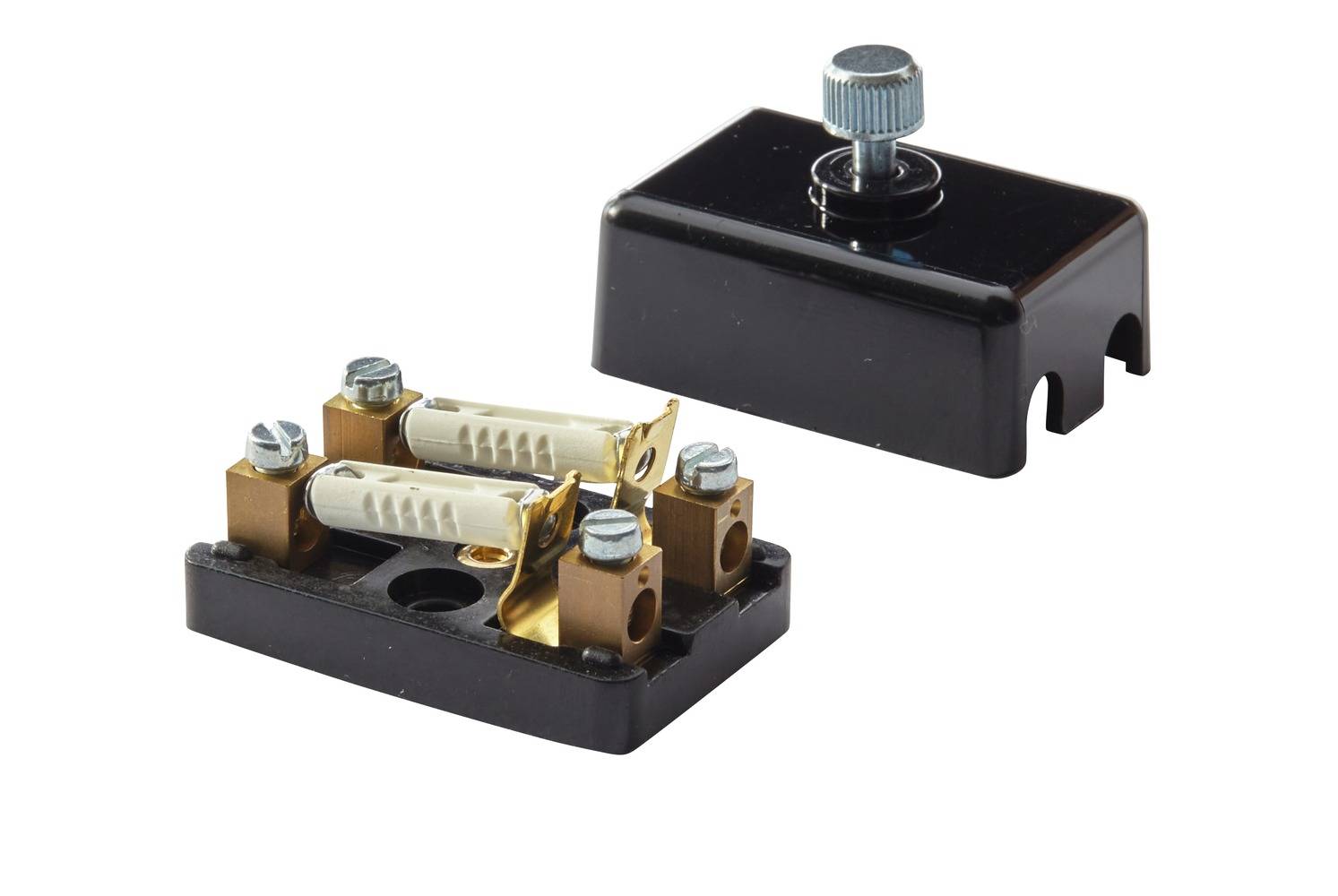 HELLA 8JD 002 289-201 Sicherungsdose - 2-polig - 8A - schwarz - Stecker: Schraubkontakt - mit Sicher