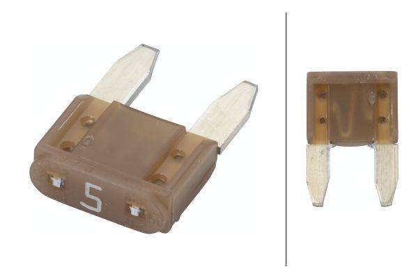 HELLA 8JS 728 596-811 Sicherung - Mini-Flachstecksicherung - 5A - beige - Menge: 5