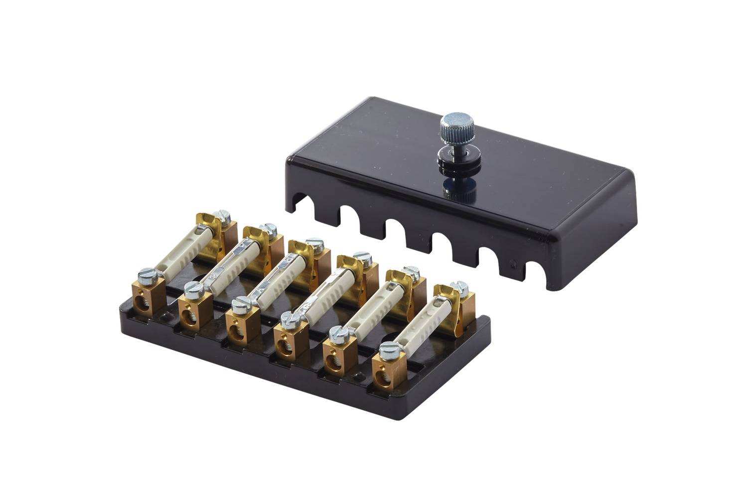 HELLA 8JD 002 291-201 Sicherungsdose - 6-polig - 8A - schwarz - Stecker: Schraubkontakt
