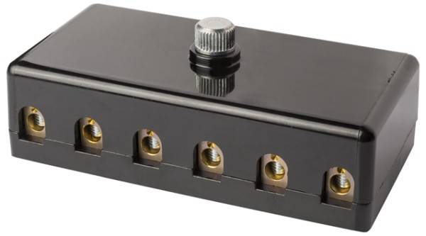 HELLA 8JD 002 291-201 Sicherungsdose - 6-polig - 8A - schwarz - Stecker: Schraubkontakt