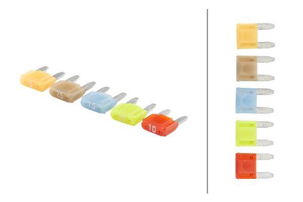 HELLA 8JS 728 596-921 Sicherungssatz - Mini-Flachstecksicherung - 10/15/20/5/7.5A - 12V - Set - Meng