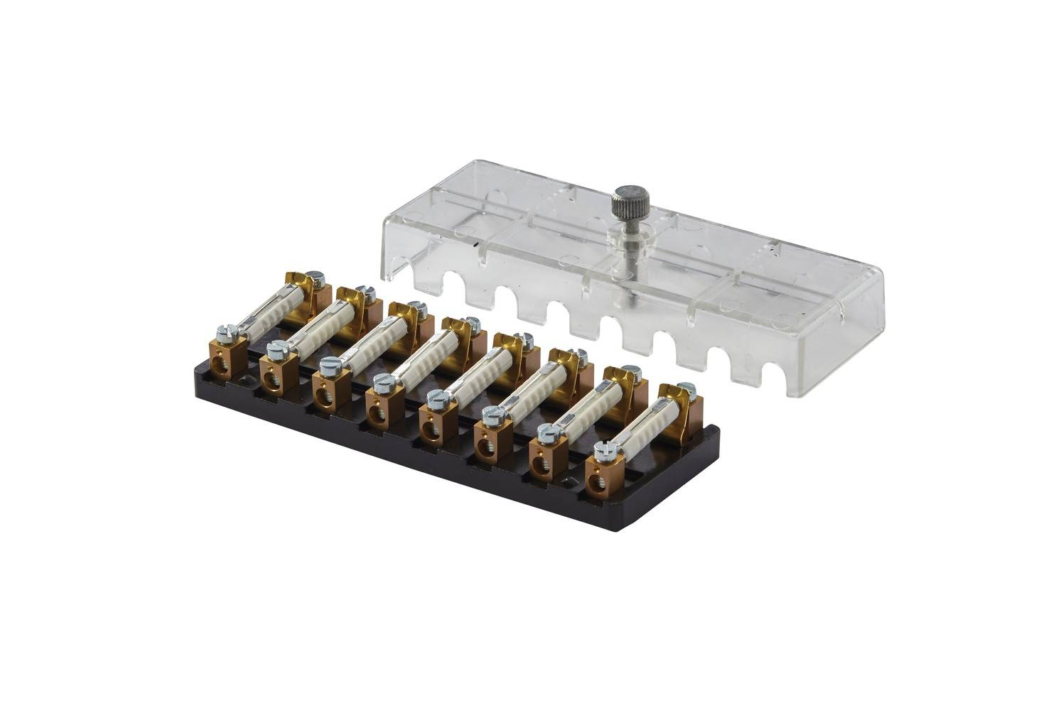 HELLA 8JD 002 290-211 Sicherungsdose - 8-polig - 8A - glasklar - Stecker: Schraubkontakt
