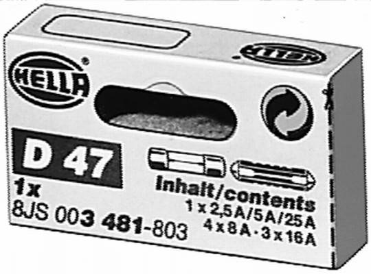 HELLA 8JS 003 481-803 Sicherungssatz - 16/2.5/25/5/8A