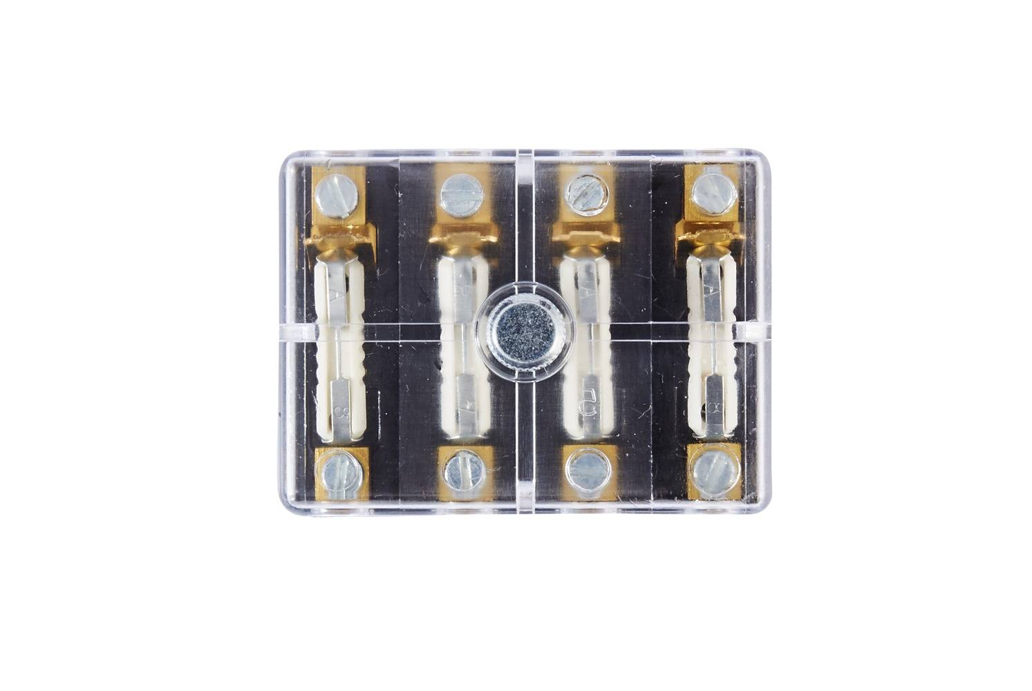 HELLA 8JD 002 294-211 Sicherungsdose - 4-polig - 8A - glasklar - Stecker: Schraubkontakt