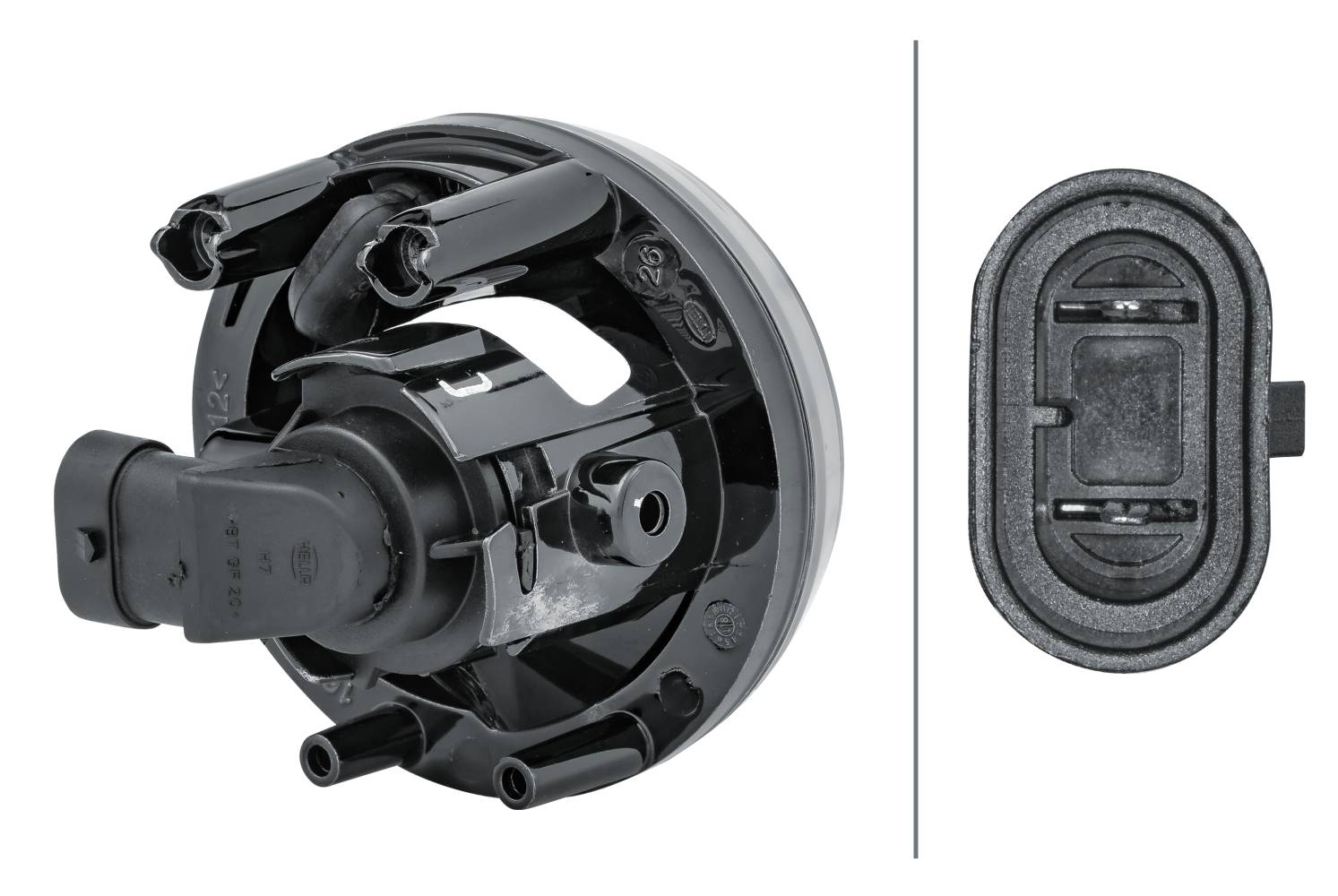 HELLA 1N0 009 295-011 FF/Halogen-Nebelscheinwerfer - Dynaview Evo2 - 12V - rund - Einbau - glasklare