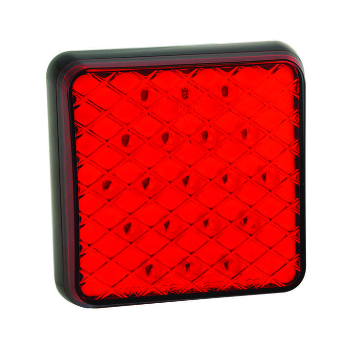 LED Nebelschlussleuchte, Serie 81, 12 Volt, 81 mm x 81 mm, ECE geprüft