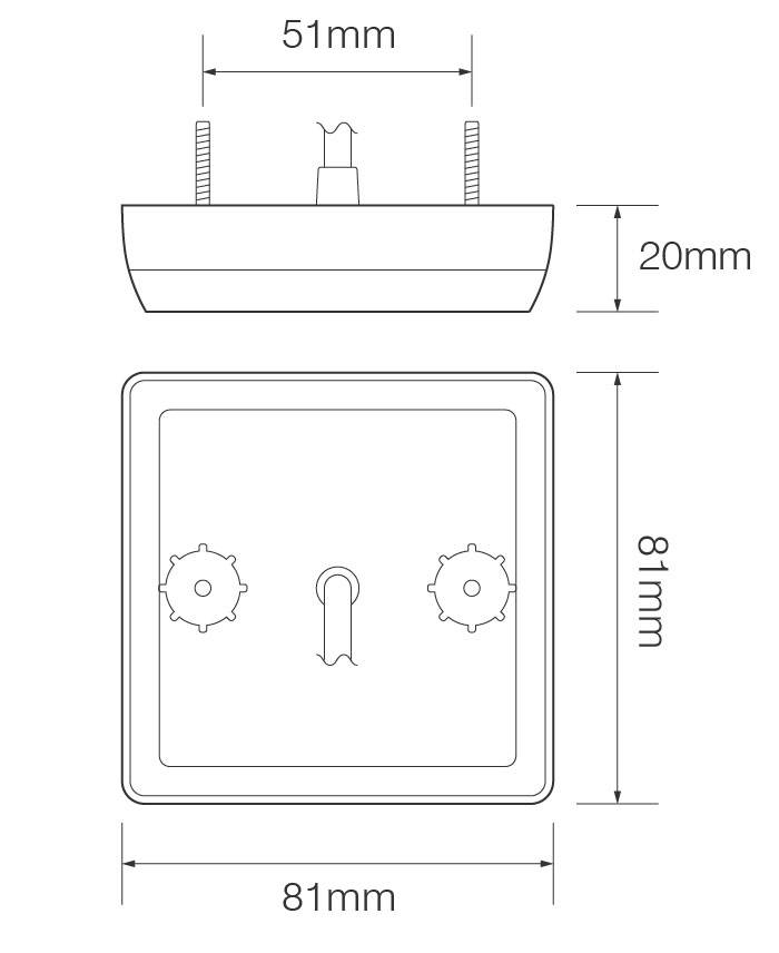 LED Brems- u. Rücklicht, Serie 81, 12 Volt, 81 mm x 81 mm, ECE geprüft