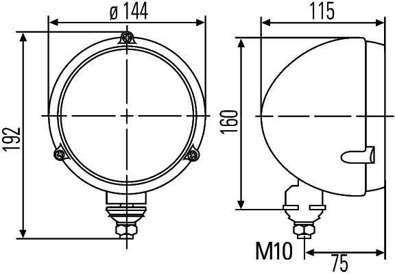 HELLA 1A3 996 162-607 Hauptscheinwerfer - M133 - 12V - Anbau - rechts/links