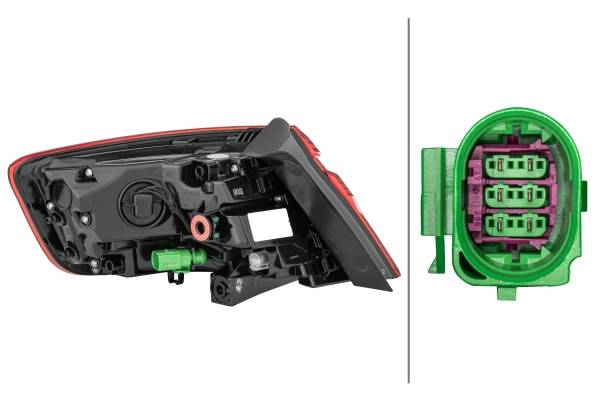 HELLA 2SD 012 836-081 Heckleuchte - LED - äusserer Teil - rechts